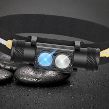 Newest LED Headlamp High Power White Blue Headlight 18650 Rechargeable USB Type-C Torch Camping Hunting Flashlight Lamp