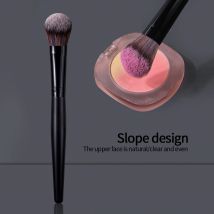Professioneller abgewinkelter Creme-Rougepinsel für Wangenkontur, Rouge, Tupferpinsel, Creme, flüssige Rouge, Make-up-Werkzeug