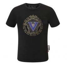 Hohe Qualität Outfits T Shirt Männer Sommer Dünne Kurzarm Streetwear Männer Plein ali T-Shirts T Shirt Homme Diamant