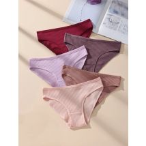 5 Teile/satz frauen Höschen Gestreiften Slip Frauen Unterwäsche Niedrige Taille Baumwolle Panty Sexy Damen Unterhose Weichen Weiblichen Dessous S-XXL