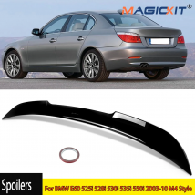 Per 04-10 BMW Serie 5 E60 Berlina M4 Stile Nero lucido Spoiler per bagagliaio posteriore
