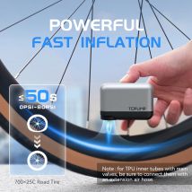 Topump TB2 Bicycle Tire Inflator Mini Pump 120PSI Rechargeable Battery Cycling Bike Accessories Schrader Presta Valve Tiny Pump