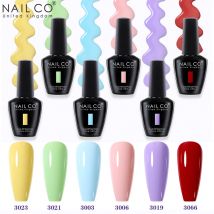 NAILCO 40 Farben Gel-Nagellack, semi-permanenter Lack, Soak Off UV-LED, langlebiger Nagel-Gel-Lack, 15 ml Basis-Decklack, Nägel