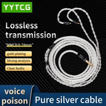 HiFi-Audio-Kopfhörer kabel 12-adrig 8 teilt das Upgrade-Kabel aus reinem Silber mmcx 2-polig Typ-C 4,4mm 3,5mm 2,5mm Aux-Buchse
