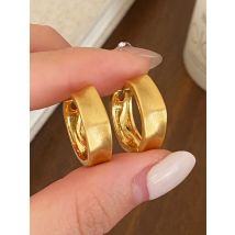 PONYKISS 925 Sterling Silver 18K Gold Irregular Brushed Round Hoop Earring for Women Minimalist Fine Jewelry Vintage Accessories