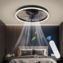 Modern LED Ceiling Fan Light with Simple Style Lighting, Living Room, Bedroom, Silent, Home with Embedded Ceiling Fan Light