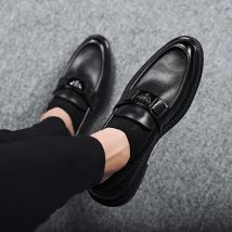 Lederschuhe Herren Leder weiche Lederbezug Fuß Slipper Slipper Herbst atmungsaktive weiche Sohle formelle Business Freizeit schuhe