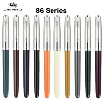 JINHAO 86 Füllfederhalter, 0,5 mm, Kunstharz, klassischer Tintenstift, silberne Kappe mit Clip, für Studenten, PK 9019, Büro, Schulbedarf, Schreibwaren