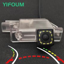 Für Peugeot 1007 2008 3008 208 301 307 308 406 407 408 508 607 806 807 AHD Fisheye 12LED Dynamische Flugbahn Auto Rückansicht Kamera