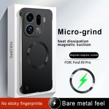 For OPPO Find X9 Pro Metallic Paint Frameless Ultra Thin Hard PC Case for Oppo Find X 9 X9pro Magnetic Magsafe Protect Cover