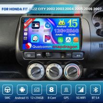 Android 15 Autoradio Per Honda Fit Jazz City 2002 2003 2004 2005 2006 2007 GPS QLED Autoradio BT DVD Qualcomm DSP 5G WIFI Stereo