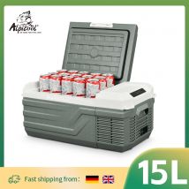 Alpicool NL15 15L Przenośna lodówka samochodowa 12 V Mini lodówka z zamrażarką 12/24 V DC 100-240 V AC Cooler Ice Box do ciężarówki Camping
