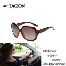 Polarisierte sonnenbrille frauen neue mode trendy schwarz rahmen frauen gläser driving große rahmen runde gesicht vintage sonnenbrille