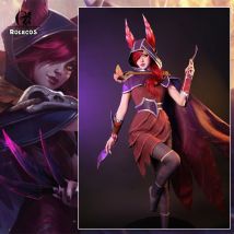 ROLECOS LOL The Rebel Xayah Costume Cosplay Gioco LOL Xayah Nuovo Campione Vestito di Halloween Vestito Delle Donne con Mantello