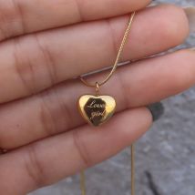 18K vergoldete Puff-Herz-Halskette für Frauen, Weihnachtsschmuck, polierte Blasen-Herz-Liebhaber-Mädchen-Choker-Halsketten, Party-Geschenk