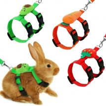 Set di imbracatura e guinzaglio per gatti conigli Guinzaglio regolabile per animali domestici per piccoli animali Ferrets Piggies Hedgehogs Camminate all'aperto