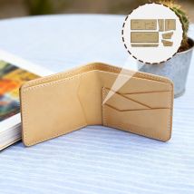 YOMDID 7PCS Fashion Short Foldable Wallet Making Kraft Paper Template DIY Purse Handcrafted Leathercraft Templates Supplies