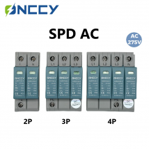ONCCY Haus-Überspannungsschutzgerät, Überspannungsschutz für das ganze Haus, Haus-SPD-Ableiter 2P 4P AC 220V 230V 275V 35mm DIN-Schiene 40kA