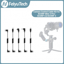 FeiyuTech SCORP Kit Cavi di Controllo Fotocamera 5-in-1 USB-C a Multi/Micro/Mini/DC2.5/TRS – Compatibile con i Gimbal SCORP Mini 3 Pro, SCORP C2 e SCORP 3