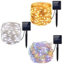 7M/12M/22M/32M LED girlandy żarówkowe na energię słoneczną ścieżka zewnętrzna girlandy lampa Patio wodoodporne świąteczne ślubne ogrodowe lampy uliczne