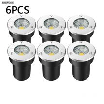 6PCS Outdoor Garden Lighting IP67 Waterproof LED Underground Light 5W10W15W Buried Light Garden Landscape Light 110V220V 12V
