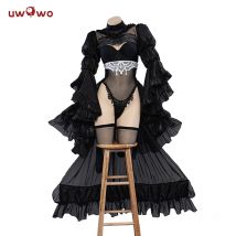 AUF LAGER UWOWO 2B Cosplay Schwarz/Weiß Hochzeit Kleid Braut Halloween Weihnachten Cosplay Kostüm
