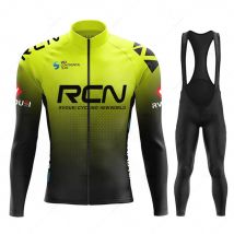 2025 Nuovo Rcn Team Autunno Maglia da ciclismo Set Ropa Ciclismo Uomo Manica lunga Abbigliamento da bici MTB Maillot Bici da strada Bavaglini Uniforme