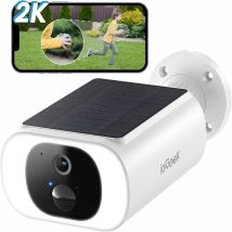 Telecamera di sorveglianza WiFi wireless ieGeek 2K – Batteria wireless esterna IP66, pannello solare integrato, colore visione notturna