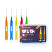 60 stücke Interdentalbürste Für Kieferorthopädische Zähne Zahnspangen Reinigung Werkzeuge Silikon Weiche Bürsten Mit Tragbare Lagerung Box