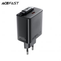 ACEFAST GaN PD30W Caricatore rapido per telefono per iPhone 17/16 Pro Max Adattatore da viaggio PD da parete con cavo retrattile magnetico per Samsung