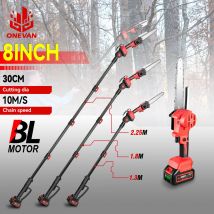 8 zoll Bürstenlosen Teleskop Stange Elektrische Kettensäge Hohe Zweig Höhe Cordless Garten Baum Beschneiden Werkzeug Für 21V 18V Batterie