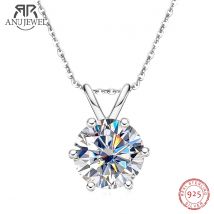 AnuJewel 1ct 3ct 5ct D Color Moissanite Diamond collana con ciondolo placcato oro 18 carati di alta qualità regali di gioielleria raffinata all'ingrosso