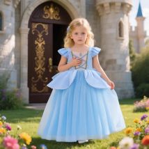 Abiti da ragazza Principessa Cosplay Dress Up Costumi Festa di carnevale Costumi da principessa Abiti da compleanno per bambini Abiti da festa per ragazze