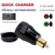 Für BMW R1250GS R1200GS R1200RT F850GS Für Tiger 900 F750GS G310GS Motorrad Schnell Ladung USB Power Adapter DIN Buchse Ladegerät