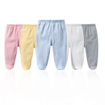 Baumwolle Neugeborene Baby Mädchen Hosen solide Wickel Fuß lange Hose lässig Frühling Herbst Kleinkind Leggings für Mädchen Jungen 0-12 Monate