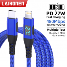 LAIHONEN Cavo caricabatterie da USBC a Lightning per iPhone Cavo Lightning resistente da 10 piedi Nylon intrecciato Ricarica rapida per iPhone14 13 12