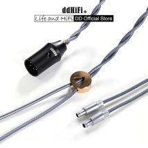 DD ddHiFi BC150XLR Cable de actualización de auriculares plateado equilibrado con capa de blindaje para Audio-Technica HiFiman Sennheiser Focal, etc.