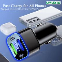 30w usb c auto ladegerät adapter super schnelles laden dual pd 4 in 1 für iphone 15 pro max 14 plus samsung huawei oppo oneplus vivo