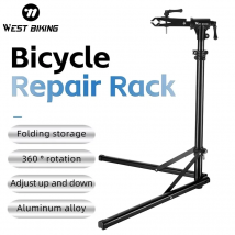WEST BIKING-Soporte plegable para Reparación de bicicletas, aleación de aluminio, marco de mantenimiento de reparación de bicicletas, estante de estacionamiento ajustable para almacenamiento de