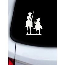 STICKER VINYL Famous novel Don Quixote Cervantes character sketch  CAR STICKER