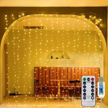 Guirnaldas de luces USB con Control remoto, cortina de luces LED de 3, 4 y 6 metros para Navidad, decoración del hogar y dormitorio, fiesta festiva