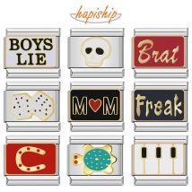 Hapiship Neue Mode Stern Herz Engel Würfel Charms Italienische Links Fit 9mm Armband Edelstahl Machen Frauen Schmuck DJ1051