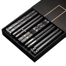 5 Paar japanische Essstäbchen Sushi-Sticks koreanische Essstäbchen wieder verwendbare Legierung Essstäbchen Küchen geschirr Werkzeug Zubehör
