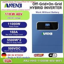 11KW 6.2KW 48V Hybrydowy falownik solarny MPPT 230VAC Czysta fala sinusoidalna na sieci Inwerter fotowoltaiczny 160A 120A Kontroler słoneczny PV 500V