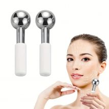Eiskugeln für Gesicht und Augen, unzerbrechliches Kühlroller-Werkzeug aus Edelstahl, Gua Sha für Gesicht, Augen, Körper, Hautpflege, Eiswellenball
