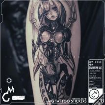 Mädchen Roboter Temporäre Tattoo Aufkleber Wasserdicht Männlich Weiblich Terror Puppe Punk Arm Bein Kunst Gefälschte Tattoo Persönlichkeit Coole Tatuajes