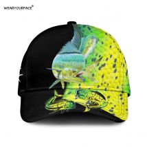 Baseball Kappe Mahi-mahi Angeln Amerika Gedruckt Snapback Hut Männer Frauen Erwachsene Sport Atmungsaktive Sommer Kopfbedeckung Outdoor Sonnenblende