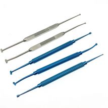 Stainless steel /Titanium Double-ended Scleral Depressor with pocket clip ophthalmic surgical instruments