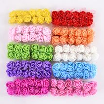 144 sztuk 2cm koronkowa pianka róże główki kwiatów bukiet ślubna dekoracja domu Scrapbooking DIY wieniec prezent miś sztuczny kwiat