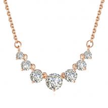 Lächelt 7 Steine 2,8 ct Mosanite Diamant Damen Sterling Silber Halsketten Luxus funkelnden edlen Schmuck gra Zertifikat